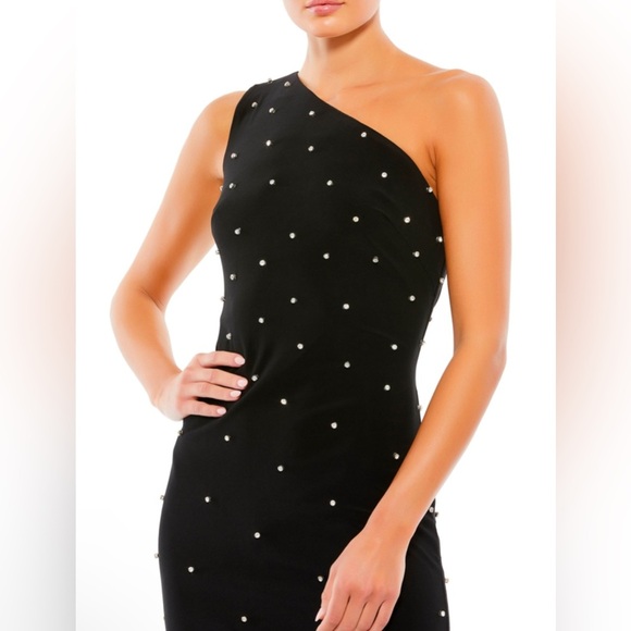 One-shoulder Neckline Midi Asymmetrical Dress by Mac Duggal style 55646 - Picture 4 of 8
